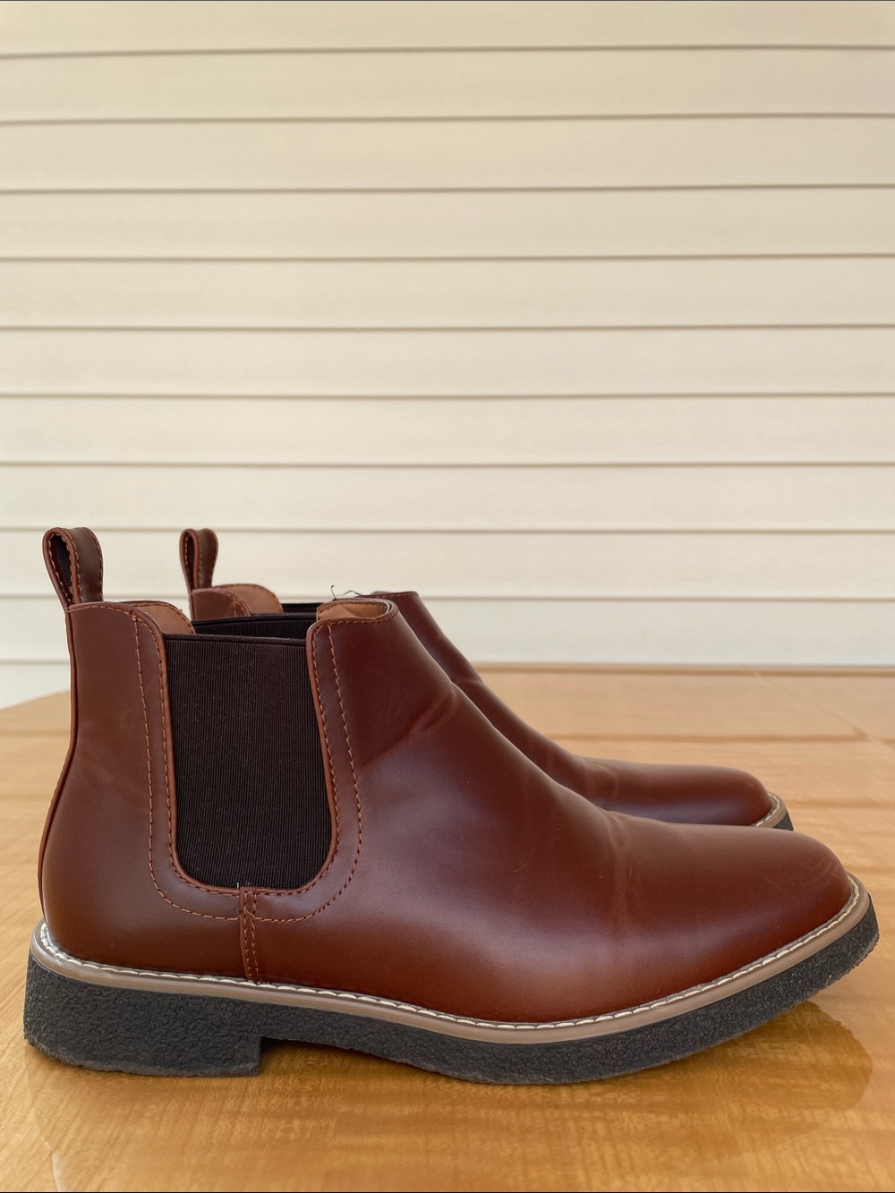 Deer Stags Men's Rockland Chukka Chelsea Boots Brown Size 8 Memory Foam